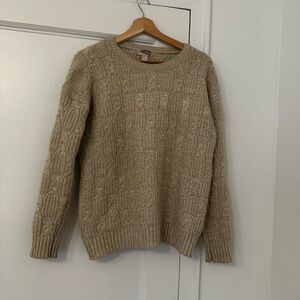 Forever 21 Women's Tan Cable Knit Sweater